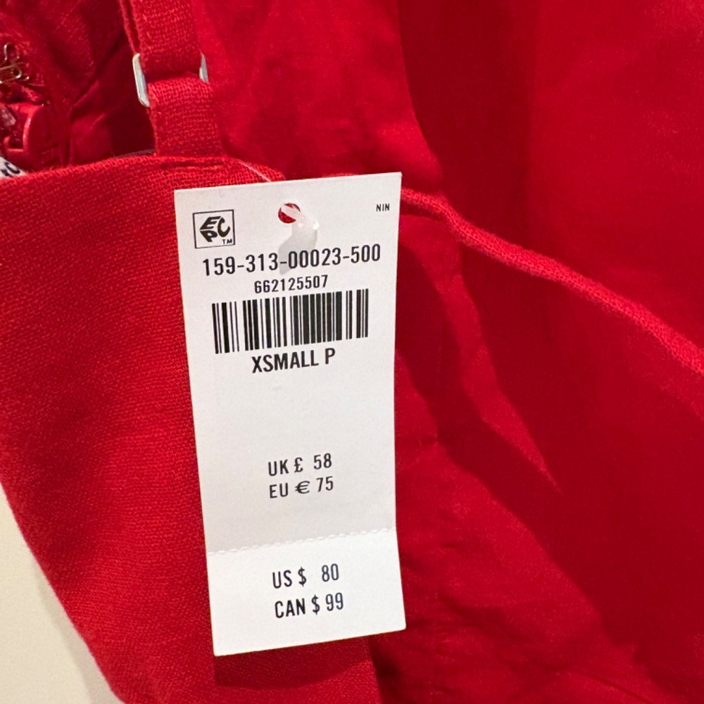 Abercrombie & Fitch Apron Linen Blend Romper- NWT - Picture 4 of 6